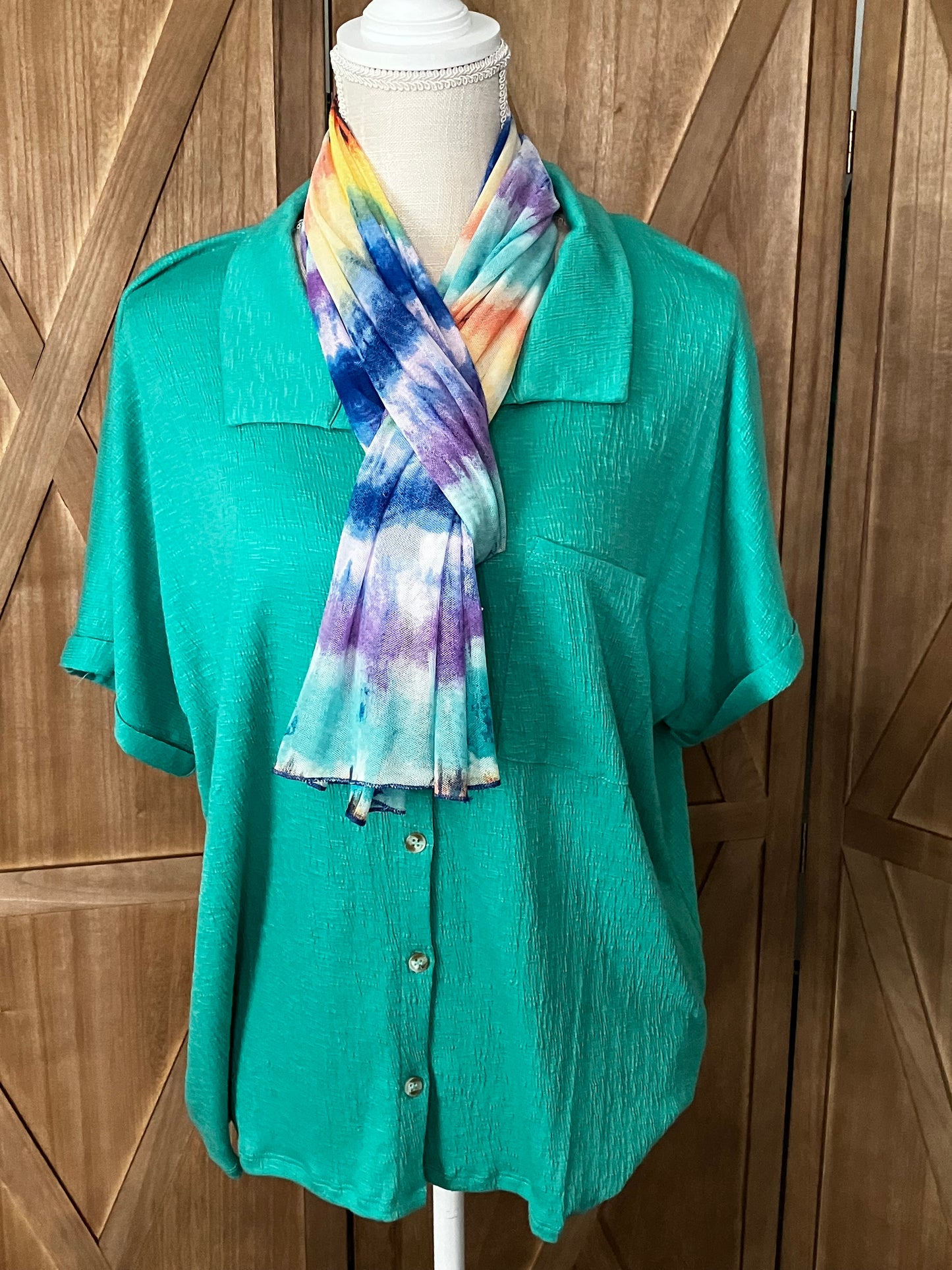 Multi Color Mesh Scarf