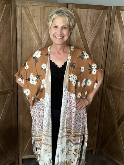 Boho Duster Kimono in Floral