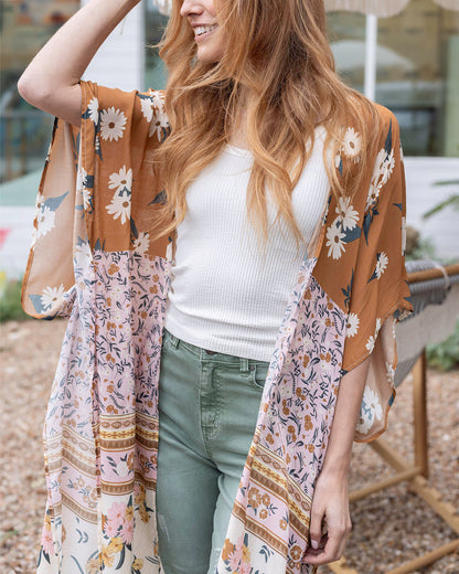 Boho Duster Kimono in Floral