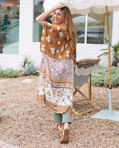 Boho Duster Kimono in Floral