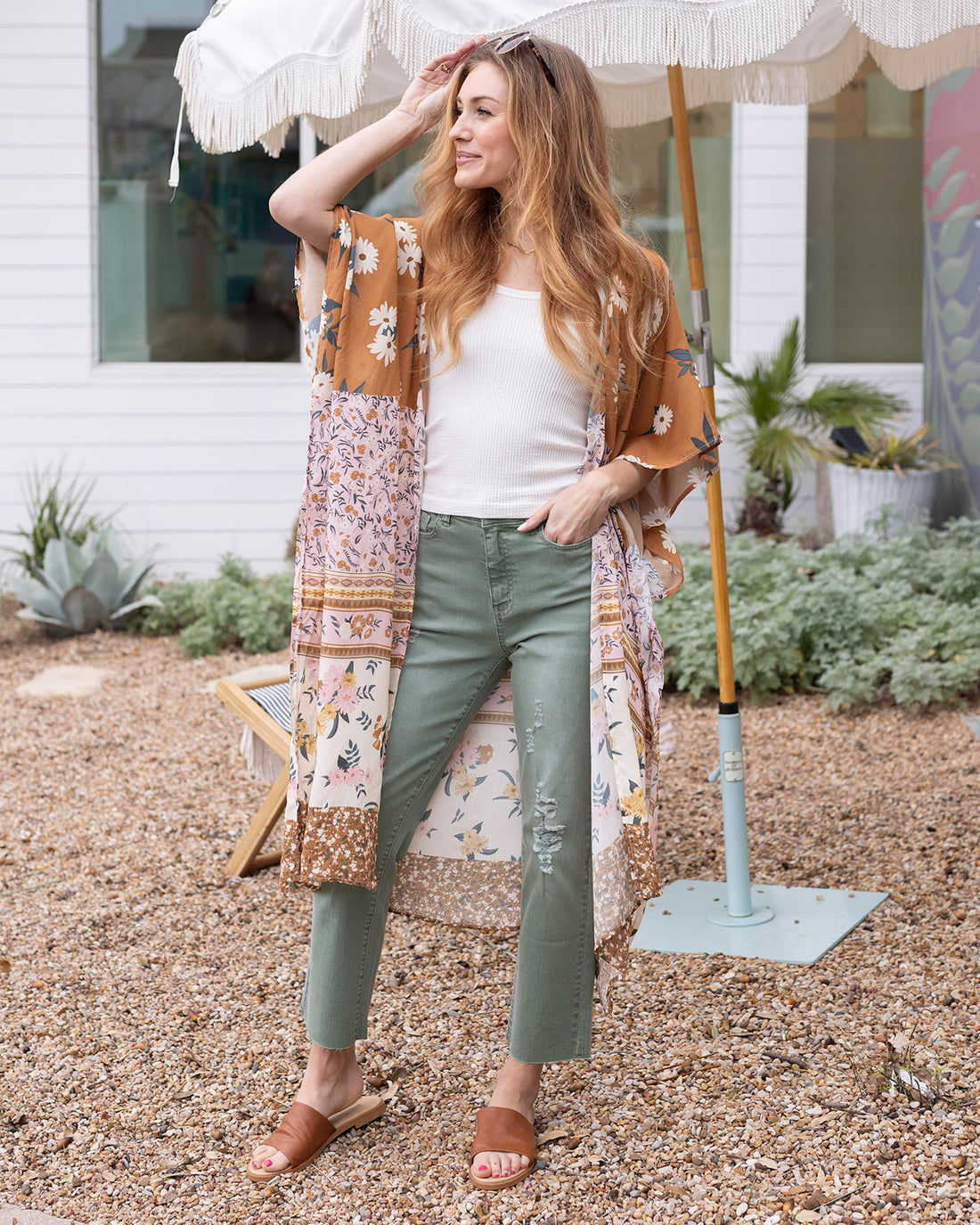 Boho Duster Kimono in Floral