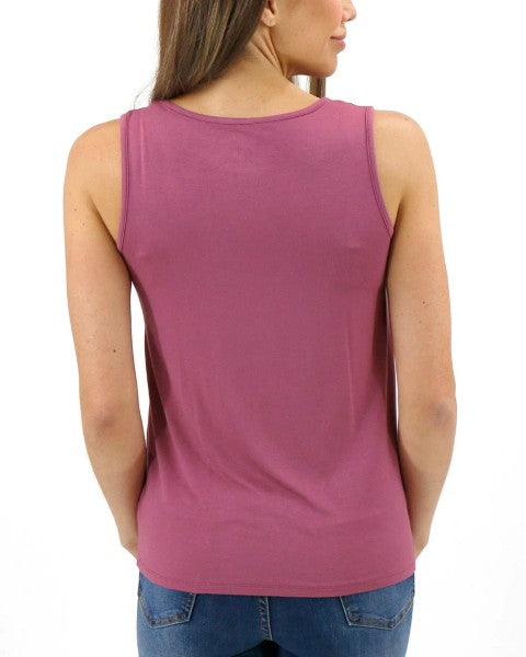 Scoop Neck Tank with Cut-Out