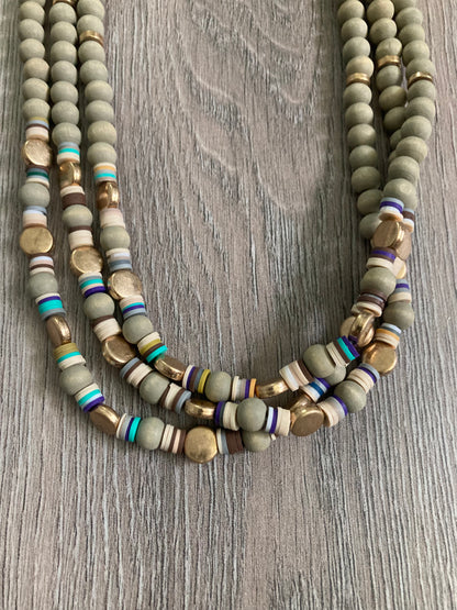 Rubber Beaded Necklace