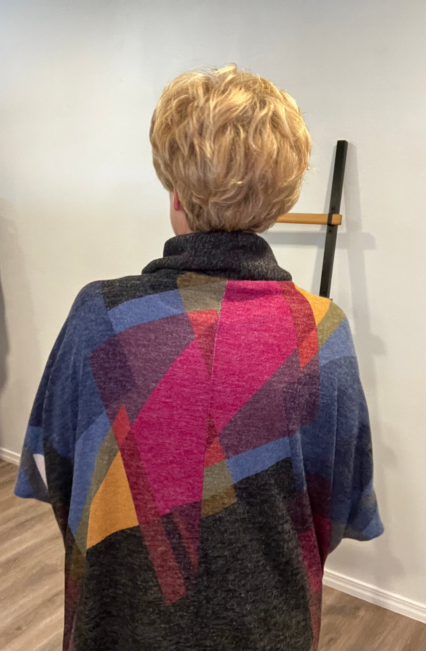 Multi-Color Poncho with pockets