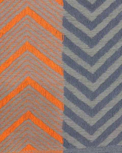 Chevron Scarf in Grey-Orange