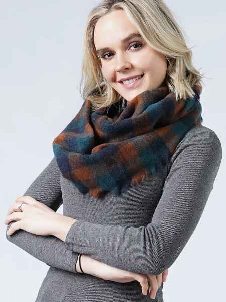 Plaid Infinity Scarf