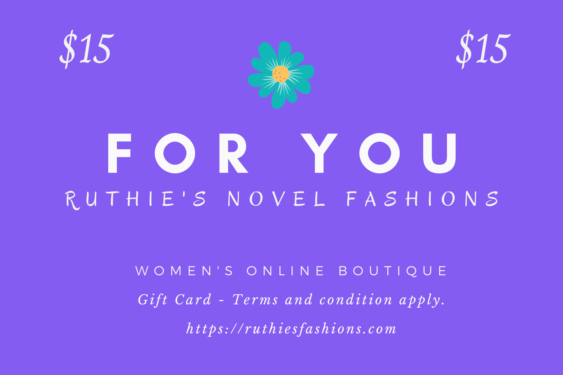 GIFT CARD – Ruthie's Novel Fashions