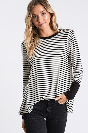 Striped Tunic Style T-Shirt