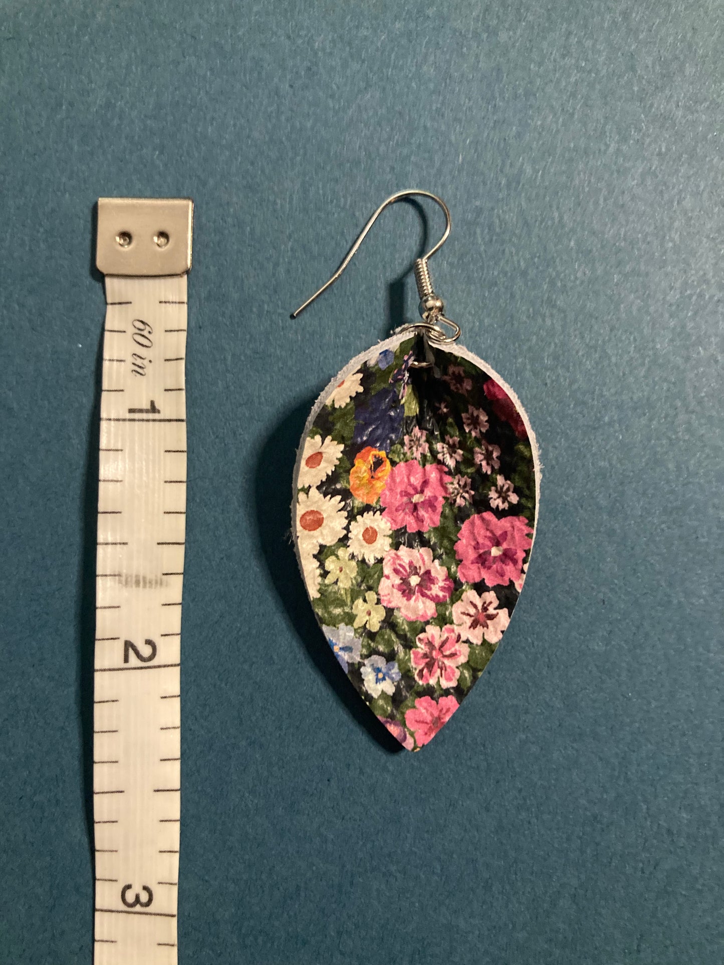 Spring Floral Leather Earrings