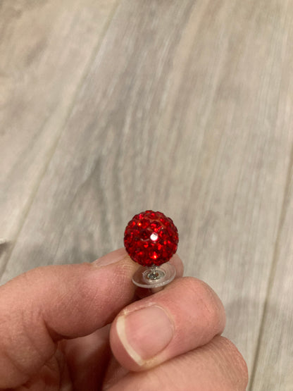 Sparkly Ball Post Earrings (two color options)