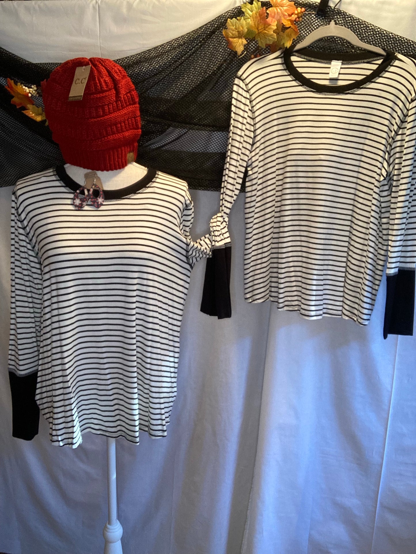 Striped Tunic Style T-Shirt