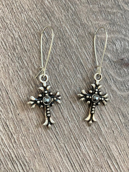 Swarovski Cross Earrings